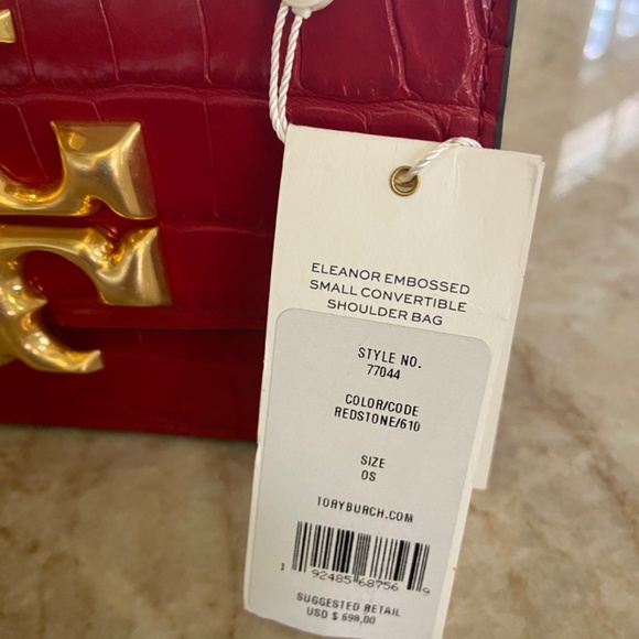 TORY BURCH SMALL ELEANOR EMBOSSED HANDBAG - Picture 7 of 9